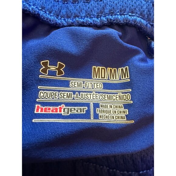 Under Armour Womens HeatGear Blue Running Shorts Medium - Picture 2 of 7